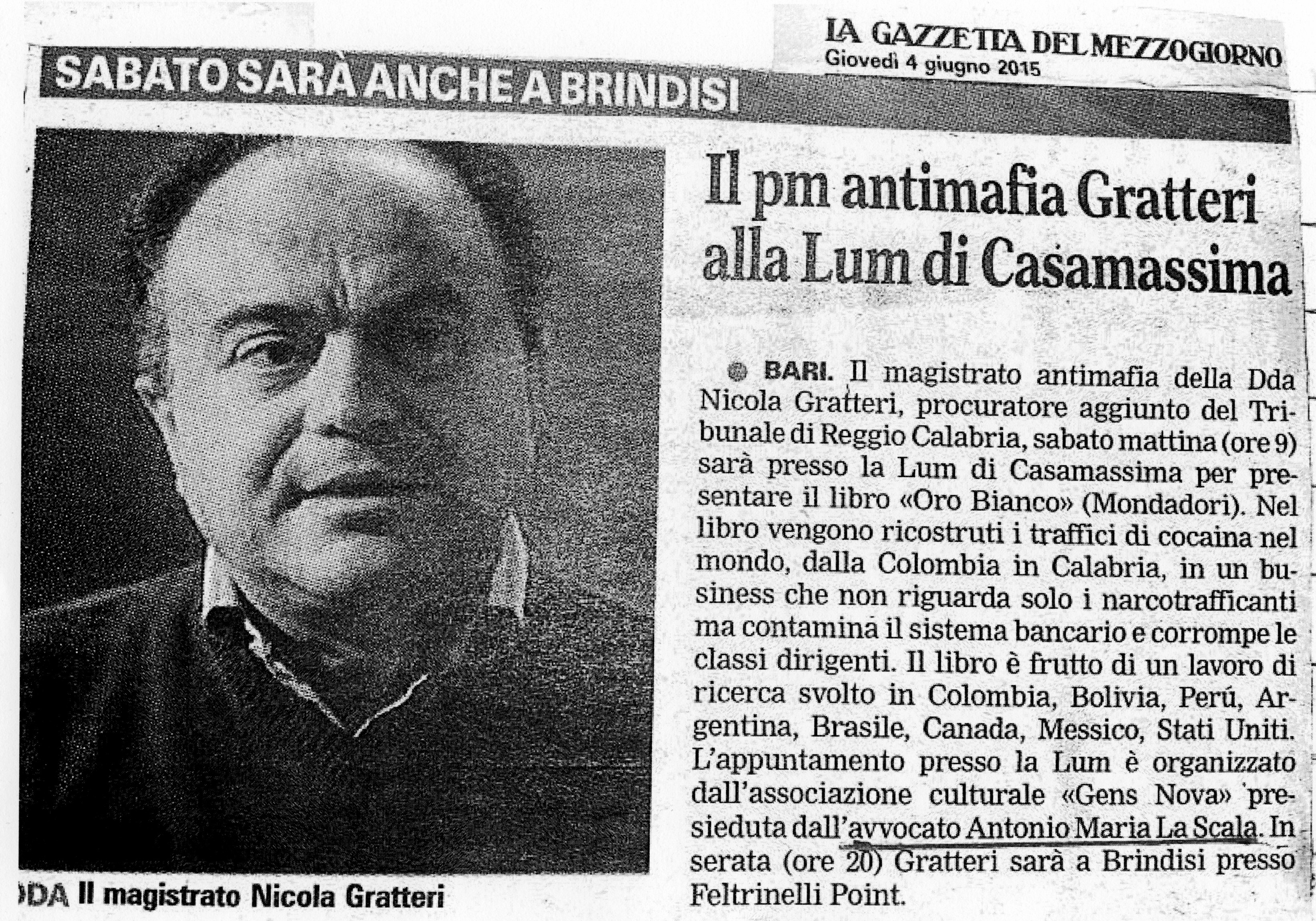1 Il pm antimafia Gratteri all'Università Lum Jean Monnet di Casamassima