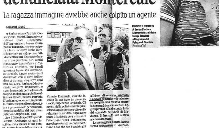 «Ha aggredito i vigili» denunciata M. La ragazza immagine avrebbe anche colpito un agente. L'ex escort ingaggiata da G.T. è imputata per oltraggio e resistenza