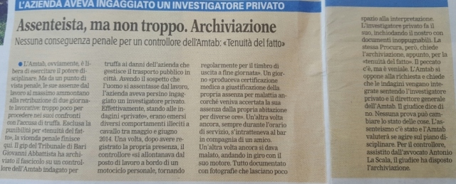 1 Assenteista, ma non troppo. Archiviazione