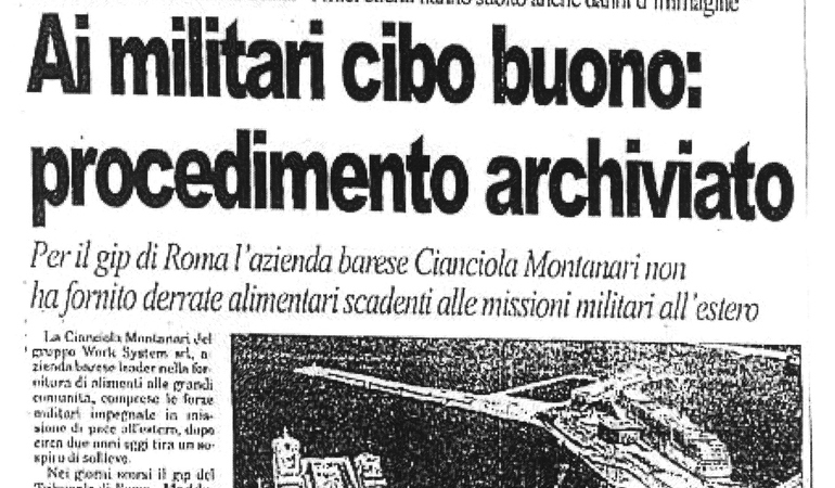 Ai militari cibo buono: procedimento archiviato. Soddisfatto l'avvocato La Scala: 