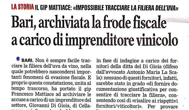 Archiviata frode fiscale a carico di un imprenditore