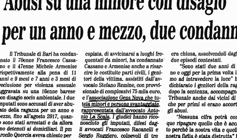 Abusi su minore con disagio socio ambientale. Due condanne!