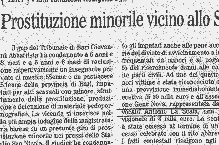 1 Prostituzione minorile vicino allo stadio di Bari