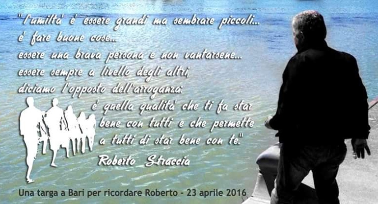 1 Posizionamento targa in ricordo di Roberto Straccia