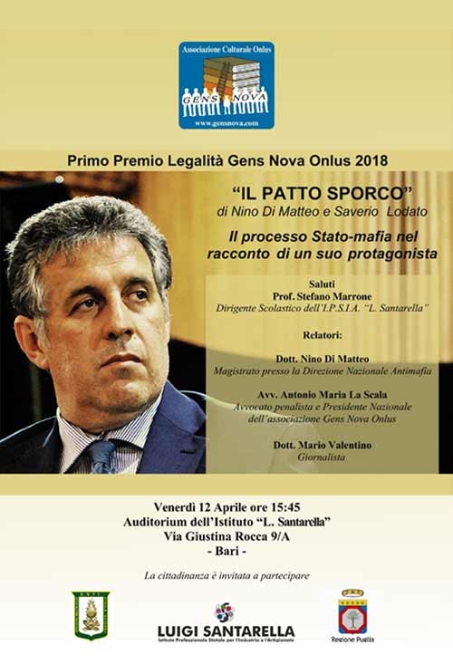 1 Premio legalità Gens Nova 2018 a Nino Di Matteo.