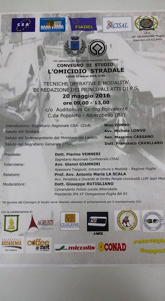 1 L'Omicidio Stradale: tecniche e modalità di redazione degli atti di polizia giudiziaria
