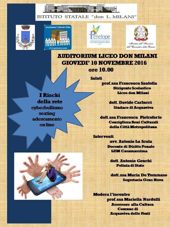 1 I rischi della rete: cyberbullismo,adescamento online e sexitng